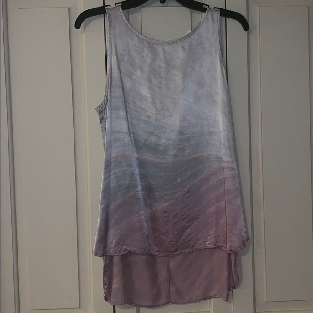 Multi colored silk hard tail shirt